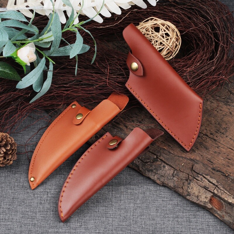 Étui à Couteau Simili Cuir – Housse Pour Lame – Kaki – Neuf