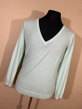 Vineyard Vines M Medium Sweater Mens Light Green V Neck Merino Wool Spring V6