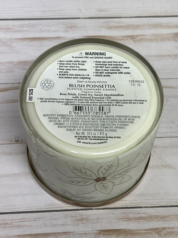 x2 Bath & Body Works Blush Poinsettia 3Wick Candles eBay