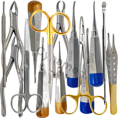 GERMAN 25 PCS ORAL DENTAL SURGERY EXTRACTING ELEVATORS FORCEP INSTRUMENT KIT SET