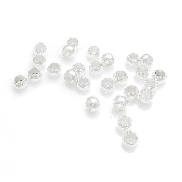 Quetschperlen 2,5 mm Farbe Silber 300 Perlen Spacer nenad-design AN334 - Bild 3 von 4