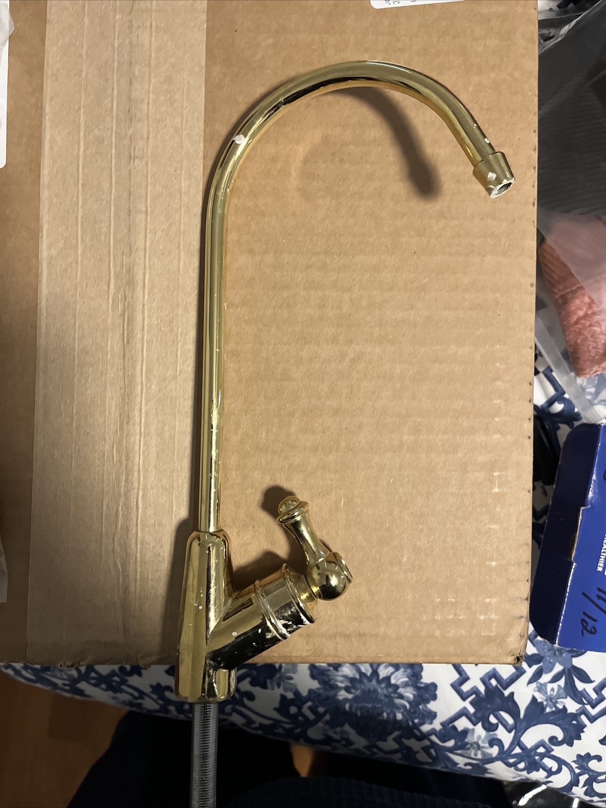 Polished Brass Water Filter Faucet W/ Faucet Adapter Used eBay
