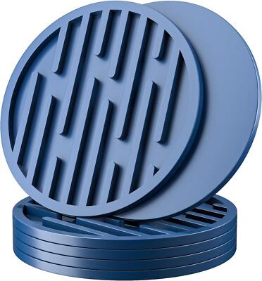 Silicone Coasters for Drinks, Auptim Drink Coasters Set of 6, Cup Coasters for C