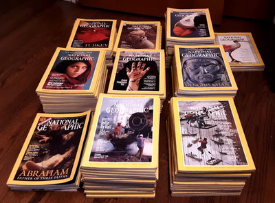 Lot of 20 National Geographic Magazines - Random Pick - 1970's - 1990's