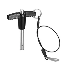 T Handle Locking Pins, Push-Button Quick Release Pin with Lanyard (8mm-30mm)