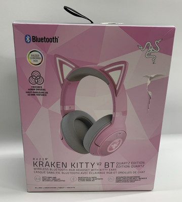 Razer Kraken BT Kitty Edition 40mm Chroma Bluetooth Headset - Quartz Pink (Used)