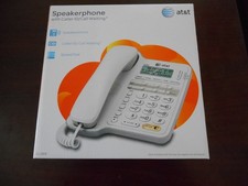 AT T CL2909 Corded Phone with Speakerphone and Caller ID - White