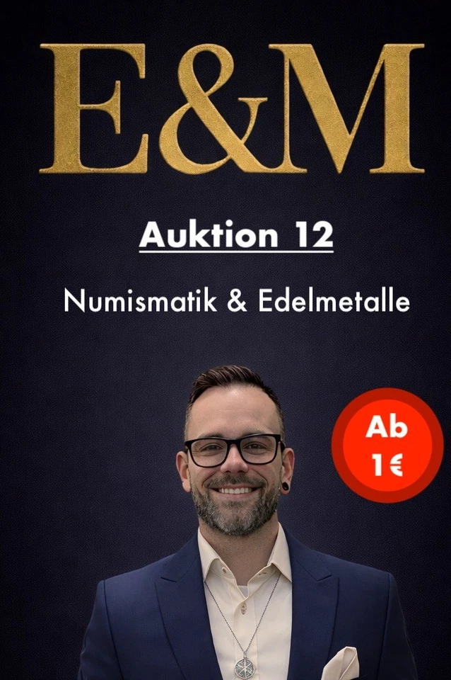 Auktion 12 Numismatik, Münzen & Edelmetalle ab 1,00€