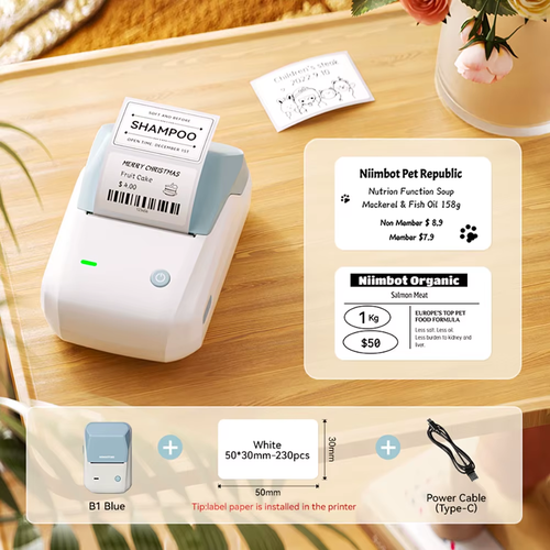 B1 stampante termica etichette wireless autoadesiva tascabile Bluetooth etichetta senza inchiostro M - Foto 1 di 39