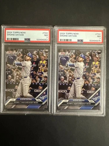 2024 Topps Now Shohei Ohtani 50/50 #722 (2) TWO Near MINT PSA 7 LA Dodgers MLB