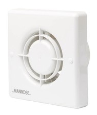 Manrose 100mm Standard Bathroom Extractor Fan With Adjustable Timer XF100T