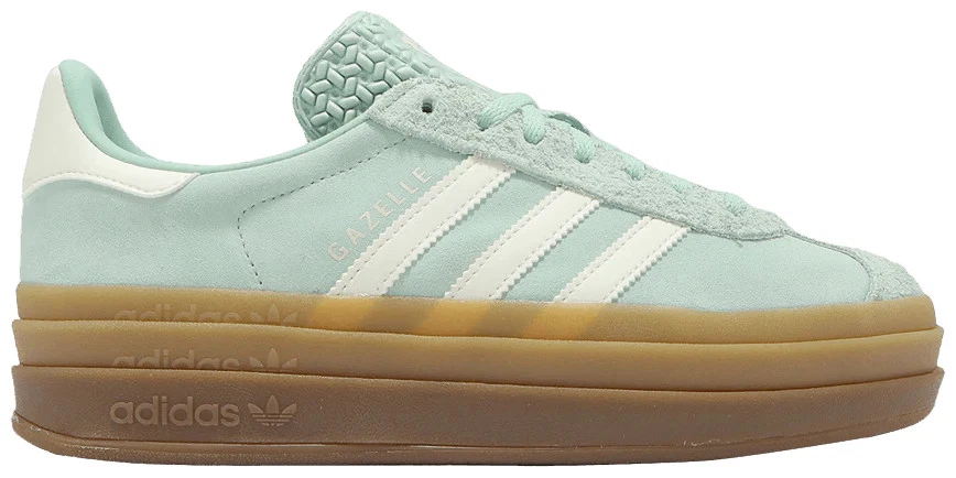 adidas gazelle silver green womens adidas Originals Gazelle Bold Women's Court Green/Lucid Pink/Pure Sulfur Shoes, Size: 9 main image 0