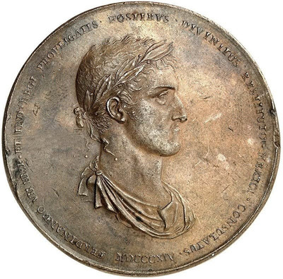 Mexico, Ferdinand VII El Consulado Proclamation Medal, 1814. Bronze. Grove F-30a