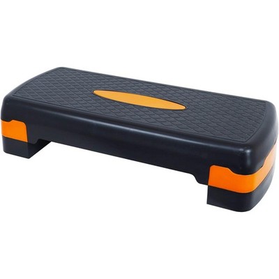 Fitvids Adjustable Aerobic Stepper Platform, Non-Slip Workout, 27'', Black/Orange