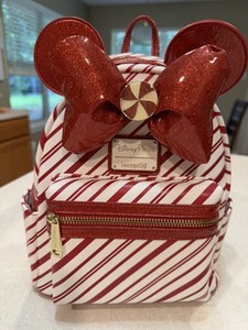 Disney Parks Loungefly Red Glitter Peppermint Mickey Mouse Holiday Mini Backpack 108138s1.jpg main image 4