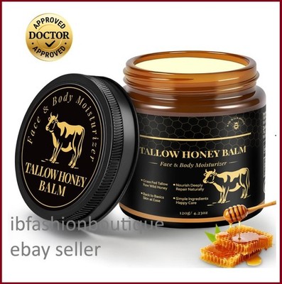 Crema De Sebo de Res Y Miel Para Lucir Una Piel Hermosa. Cara Y Manos Reluciente