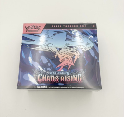 Pokemon Mega Evolution Chaos Rising Elite Trainer Box - Brandneu - Beschreibung lesen