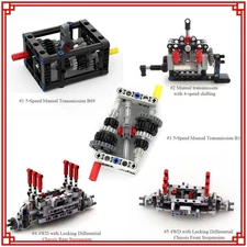 Technic Part MOC 4/5-Speed Transmission Manual Gearbox For Lagoed Building Block