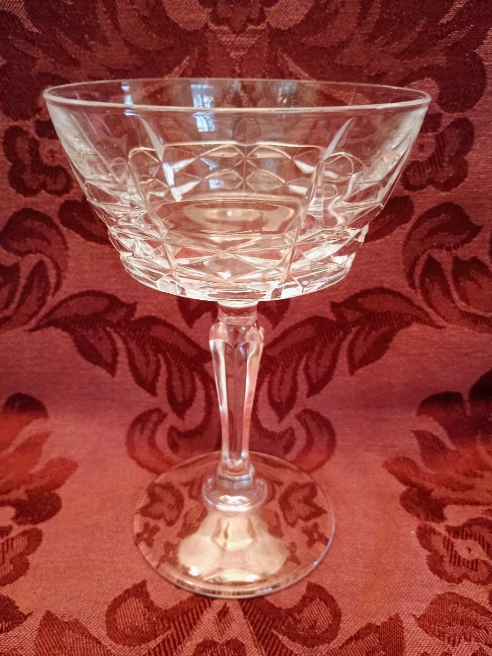 W.M. Dalton Cherbourg Crystal 5-3/4" Champagne/Sherbets - Set of 2 - Excellent!