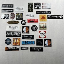 Lot 32 2000s Rock Metal Pop Music Bands Decal Vinyl Stickers Halestorm Shinedown