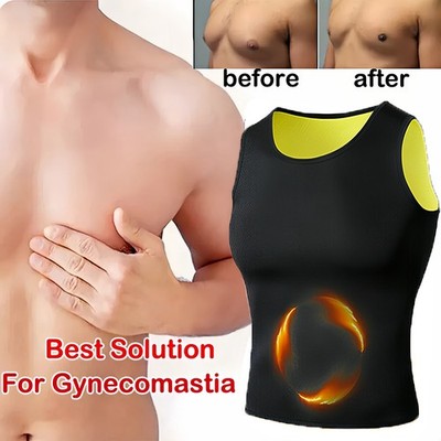 Men Slimming Body Shaper Gynecomastia Compression Vest Tummy Control Tank Top