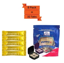 Powers'x Men's Vitality Support Natural Supplement 8  Pack (32 Tabs) + gift 