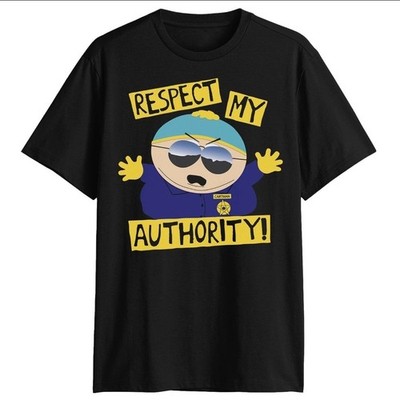 South Park Shirt Men's Cartman Respect My Authority Adult Short Sleeve Tee XL