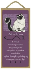 Advice From A  CAT 10 x 5 Wood SIGN Plaque USA Made