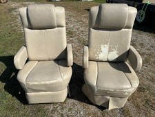 Flexsteel Rv Captains Chairs Seats Pair Cream Motorhome Coach