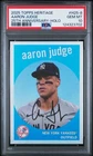 Aaron Judge 2025 Topps Heritage 25th Anniversary Holo | PSA 10 POP 1 !!!