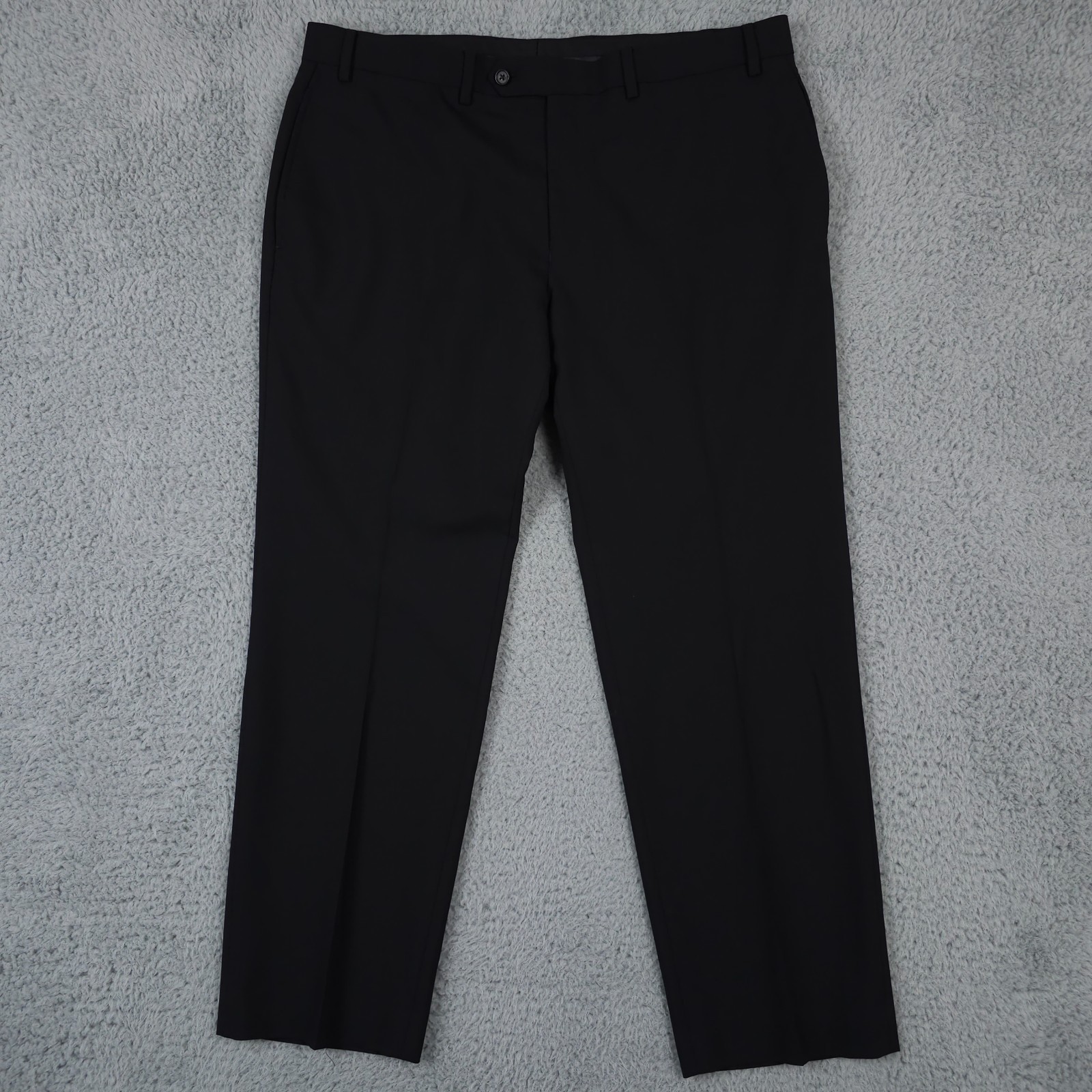Lauren Ralph Lauren Pants Mens 38x29 Black Wool Blend Flat Front Trousers Office
