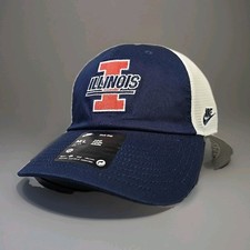 Illinois Fighting Illini Nike M/L Strapback Trucker Hat   Navy/White   New