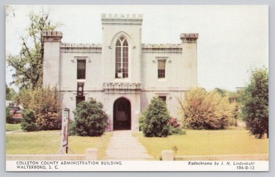 Colleton County Administration Building Walterboro SC South Carolina Postcard