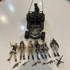 1986 Custom OD green GI Joe AWE striker w/ Hasbro 25th Ann 6 figure lot