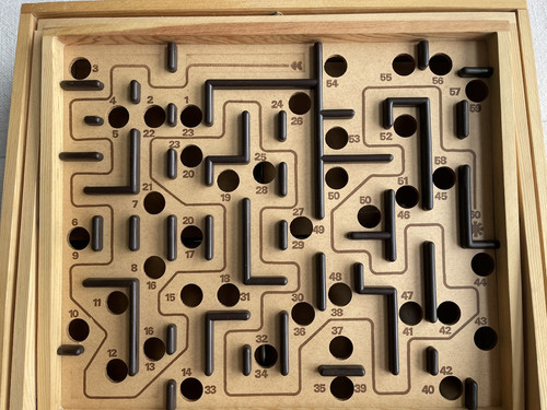 Vintage Brio Schweden Labyrinth Holz Kipplabyrinth Spiel OVP - Bild 8 von 14
