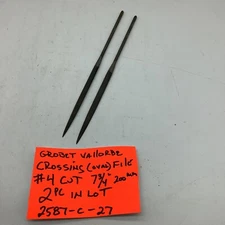 Grobet Vallorbe swiss Crossing (oval)File, #4 Cut, 7 3/4” (2 Pc In Lot)2587-c27
