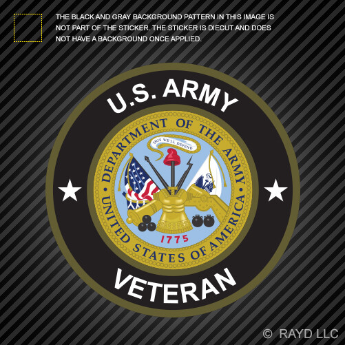 U.S. Army Veteran Sticker Premium Die Cut Vinyl Us Vet Armed Forces Retired - Foto 5