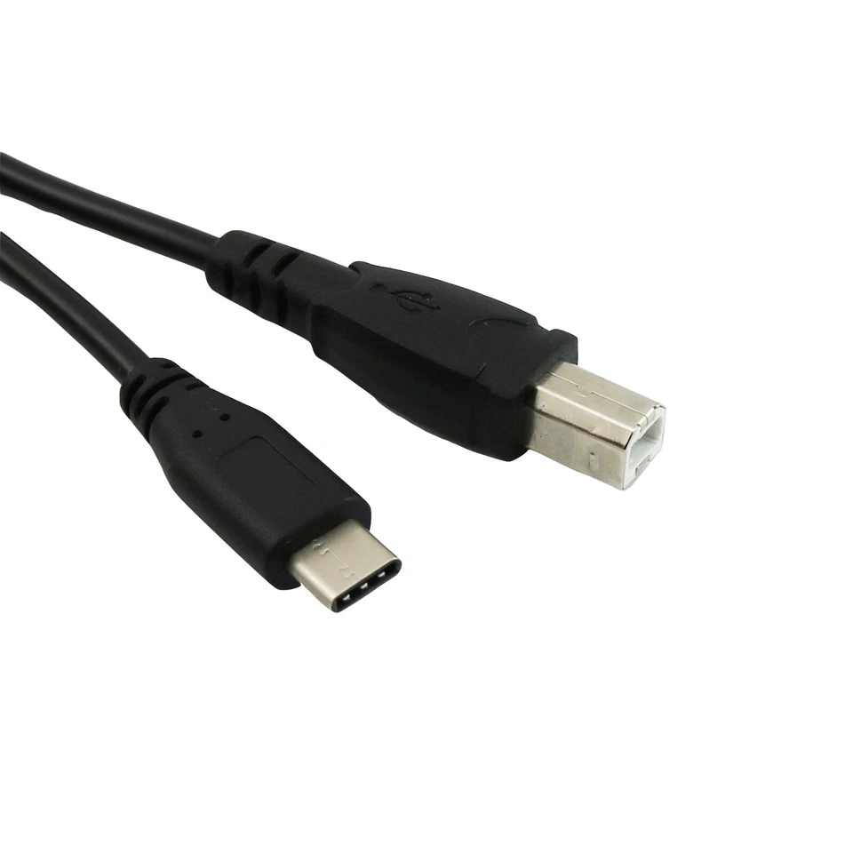 USB 3.1 Type C Male to USB 2.0 B Male Printer Scanner Data Connector Cable 3ft - Image 3 of 4