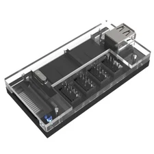 Micro Connectors Acrylic Internal USB Hub with Magnetic Base