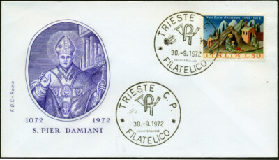 REP. IT. 1972 BUSTA F.D.C. 1. TAG SAN PIER DAMIANI