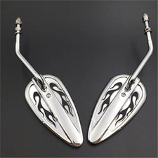 Buring Flame Furious Mirror Race For Harley Sportster Dyna Touring Softail Glide