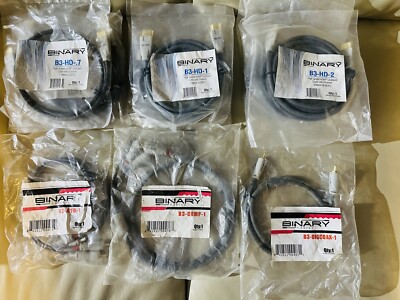 HDMI and Digital Cables New LOT - Binary Professional - 13 Cables