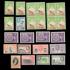 NYASALAND ( Malawi ) 1930s-1950s QEII MNH Individual Stamps CV$30 *