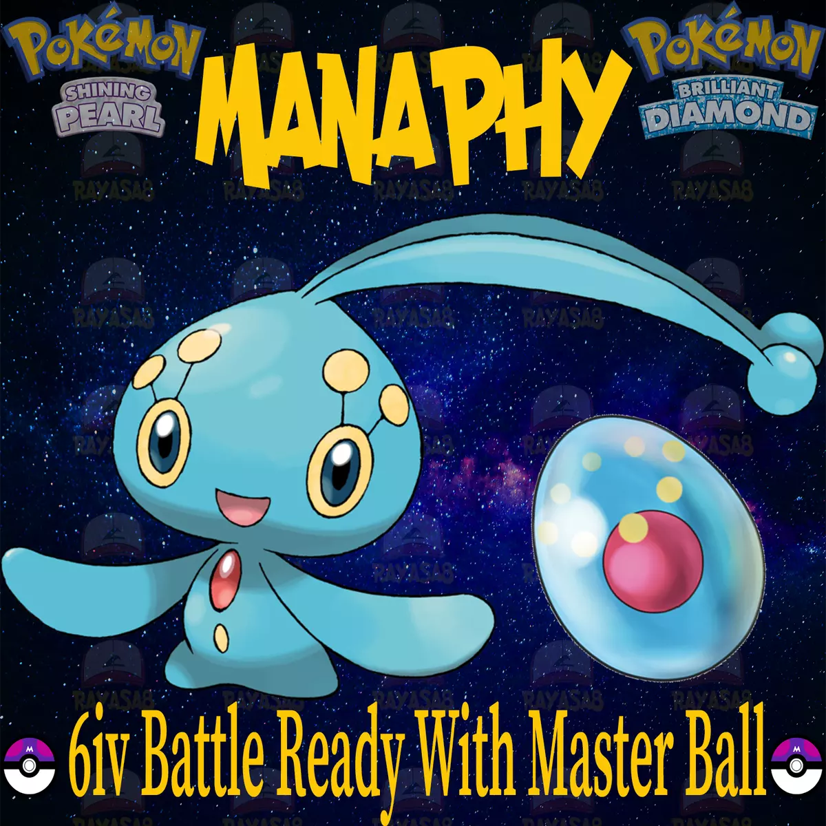 Pokemon Brilliant Diamond and Shining Pearl Manaphy and Shiny