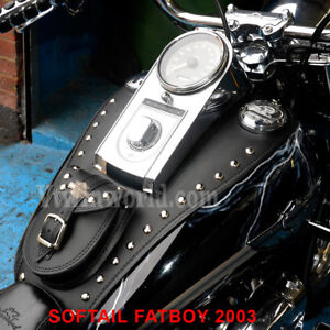 R HARLEY  SOFTAIL FATBOY  HERITAGE DELUXE LEATHER TANK 