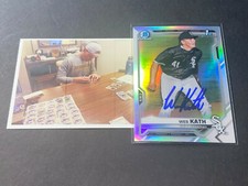 Wes Kath Chicago White Sox Auto Signed 2021 Bowman 1st Chrome Refractor -