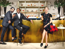 Kate Spade Petite Florals Ruffle Hem 35" Long Cocktail Dress in Black sz 0  $398