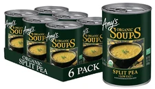 Amy's Organic Low Fat Split Pea Soup 14.1 oz ( Pack of 6)~Exp: 2/2026