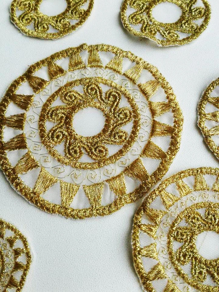 Greek golden symbol of the sun 11 pcs set Embroidered Patch - Image 3 of 4