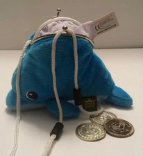 Wild Republic Plush Tiny Blue Dolphin Purse